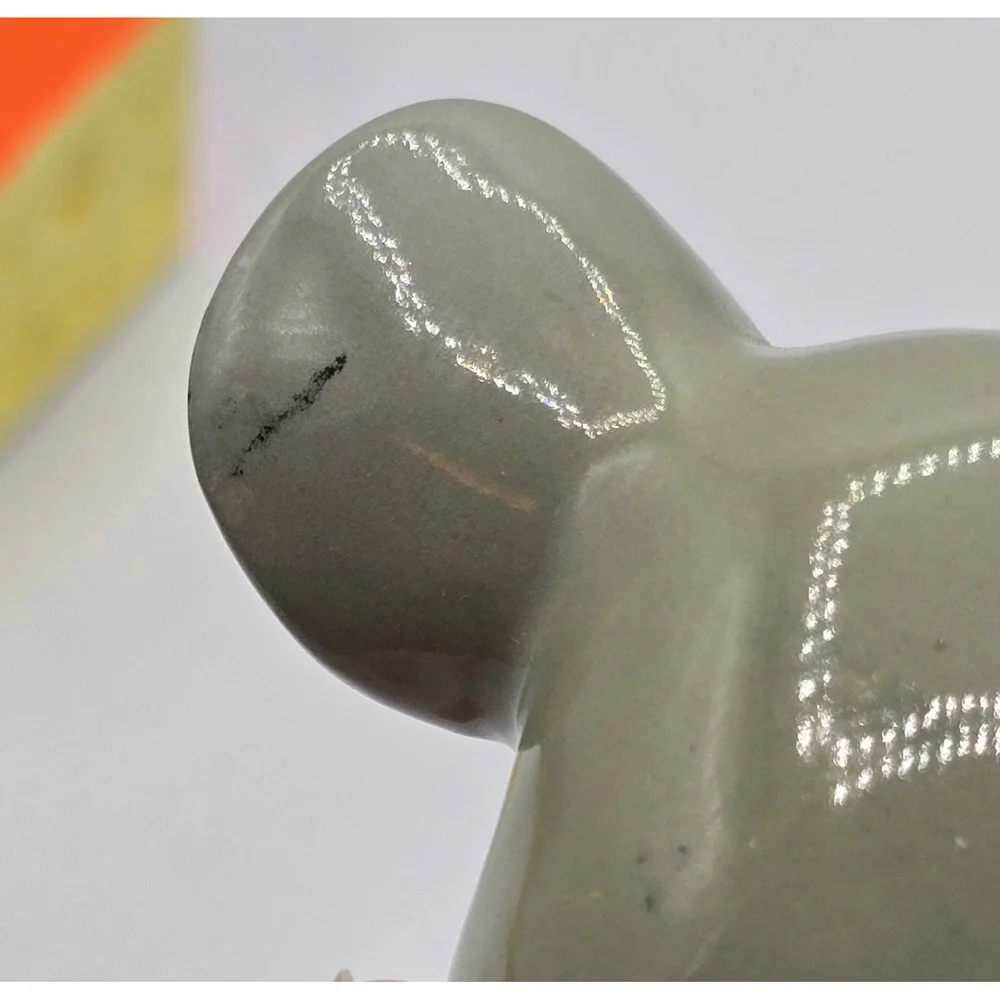 Mouse and‎ Cheese Salt and Pepper Shakers Enesco Japan Porcelain Gray Enesco